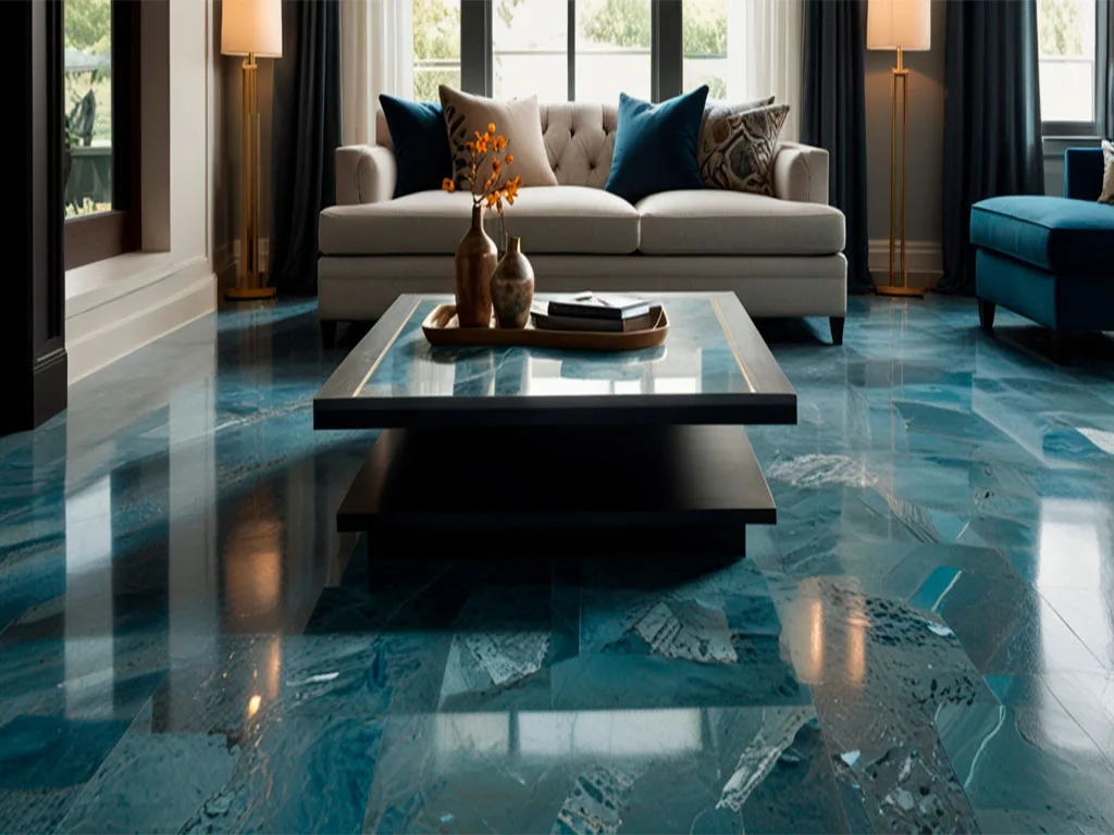 Luxurious marble flooring for a sophisticated home interior.
